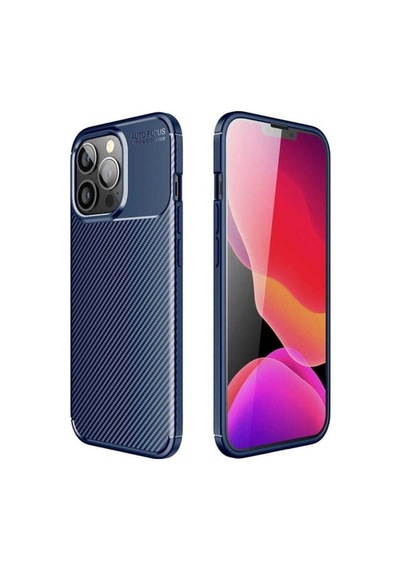 Apple Uyumlu iPhone 13 Pro Max Kılıf Zore Negro Silikon Kapak Lacivert