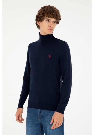 U.S. Polo Assn. Erkek Slim Fit Boğazlı Yaka Lacivert Basic Kazak 50293523-VR033 U.S. Polo Assn. Erkek Slim Fit Boğazlı Yaka Lacivert Basic Kazak 50293523-VR033