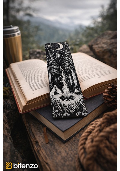 Gece Kampı Temalı Kitap Ayracı