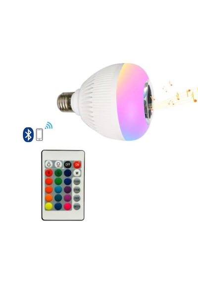Kumandalı Ayarlanabilir Rgb Bluetooth Hoparlör Led Ampul Lamba