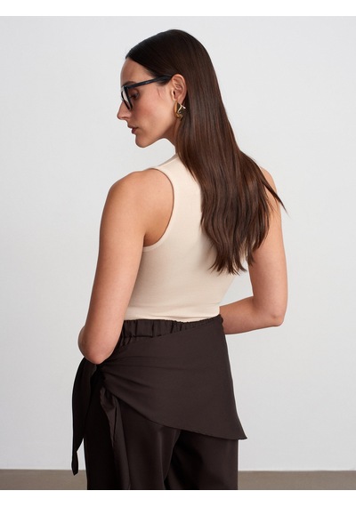 Dilvin 32835 V Yaka Bodysuit-taş