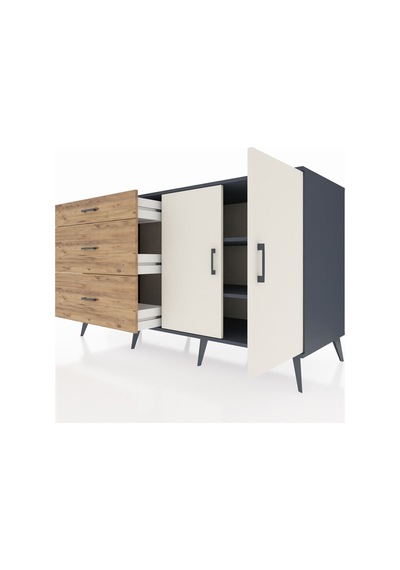 Kronos Konsol 2 Raflı 3 Çekmeceli 2 Kapaklı 176x59x99 Antrasit-aytaşı/çam Aytası/atlas Çam - Antrasıt Kronos Konsol 2 Raflı 3 Çekmeceli 2 Kapaklı 176x59x99 Antrasit-aytaşı/çam Aytası/atlas Çam - Antrasıt