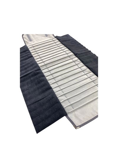 Deri Kumaş Gri Renk 73 / 30 Cm Bileklik Sergileme Seyahat Çantası