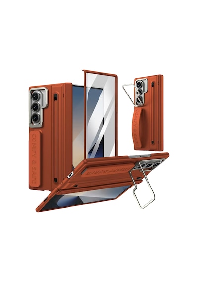 Joko Samsung Uyumlu Galaxy Z Fold 7 Foldpro Magsafe Kapak - Kahverengi Çok Renkli