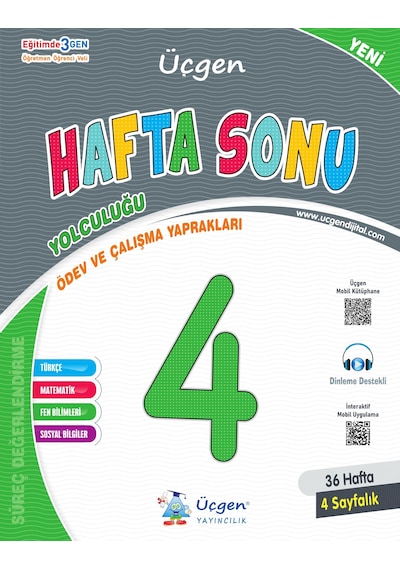 Üçgen 2025 4. Sınıf Hafta Sonu Ödev Ve Çalışma Yaprakları 36 Hafta