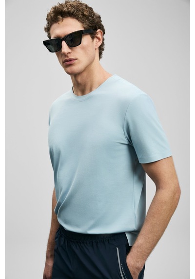 Lufian Finto Modern Grafik Erkek T-shirt 111020323 Açık Mavi