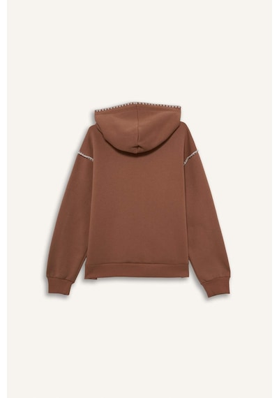 Defacto Overshirt Fit Kapüşonlu Sweatshirt G3318ax25aubn336 Kahve