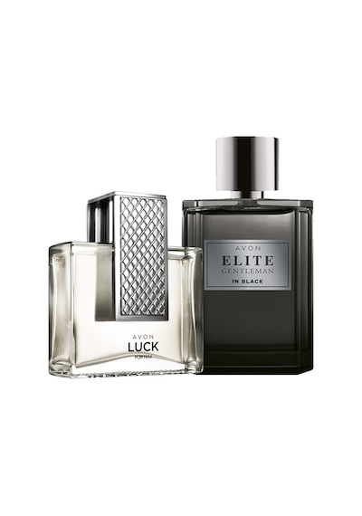 Avon Luck ve Elite Gentleman in Black Erkek Parfüm Seti
