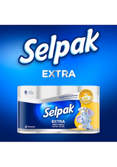 Selpak Kağıt Havlu Extra Yağ Emici 2 x 8 Rulo