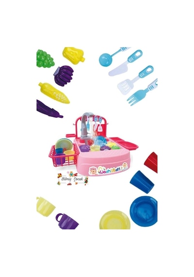 Galtoys Modern Çeşmeli Lavabo Oyun Seti Pilli Mutfak Oyuncak Bula