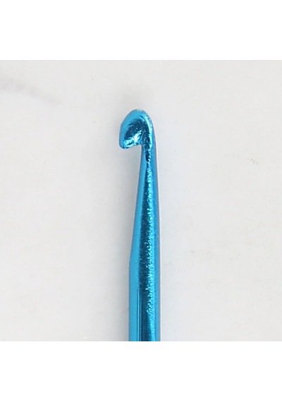Abarta 3,0mm Renkli Metal Gagalı Örgü Şiş Tunus Tığ 25cm- Mavi 1 Adet