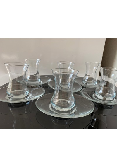 Elta Collection Lizbon 12 Parça Sade Çay Bardağı Seti Şeffaf