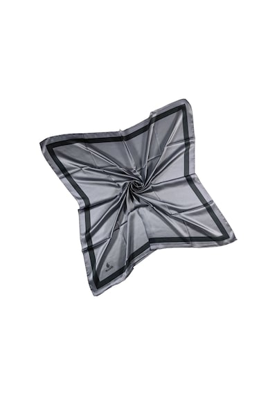 Mim Eşarp Mısırlı Eşarpları Bantlı Jan Jan Eşarp 100x100 Cm Füme - Siyah