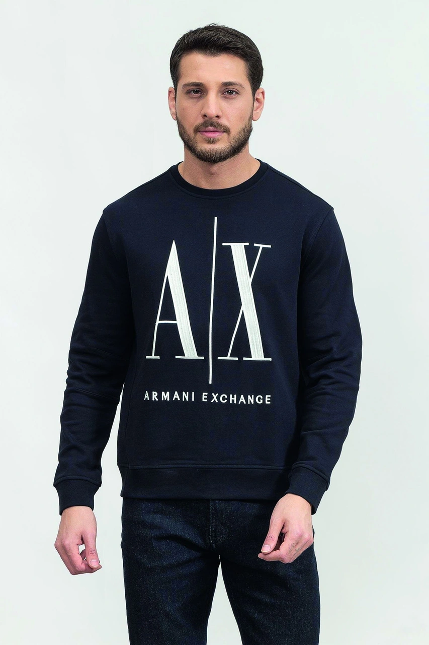 Armani Exchange Armani Bisiklet Yaka Erkek Sweat Lacivert