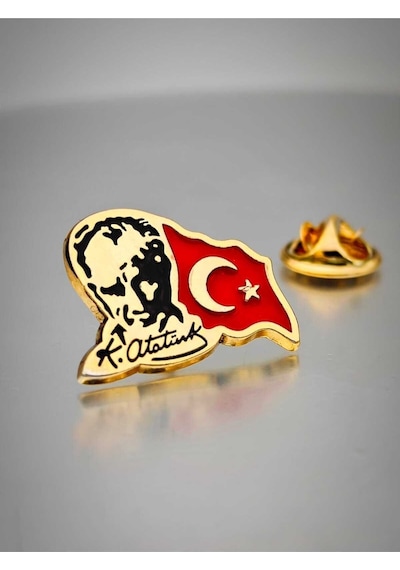 Yörük Tasarım 4 Lü Yaka Rozeti Gold Set Altın