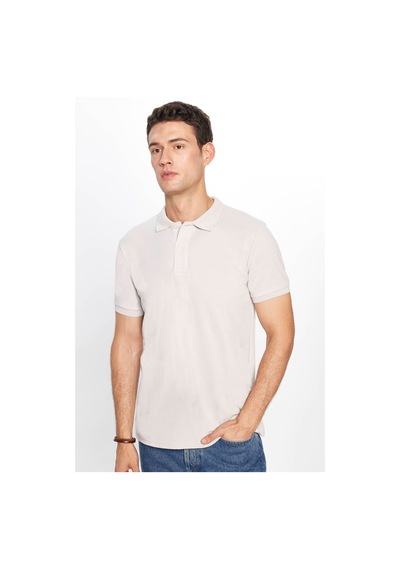 Tudors Erkek Regular Fit Klasik Kesim %100 Pamuk Düz Pike Gri Polo Yaka Tişört-33019 Gri