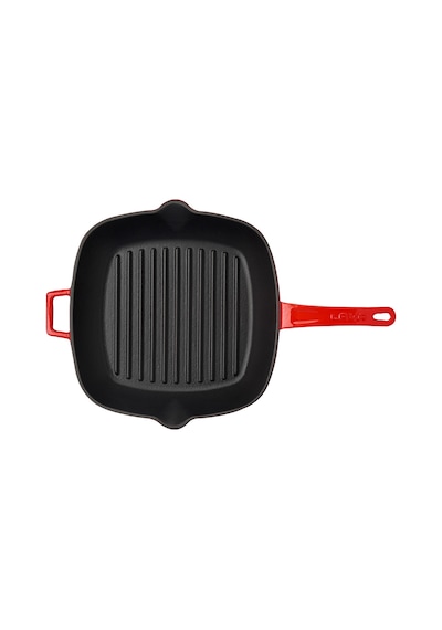 Lava Döküm Izgara Tava Metal Saplı 26 x 26 CM Kırmızı