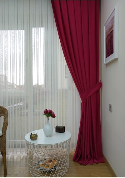 Evdepo Home Fuşya Soft Fon Perde Tek Kanat Fuşya