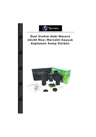 Özel Üretim Hobi Macera 10x30 Mavı Mercekli Kauçuk Kaplamalı Kamp Dürbün Diğer