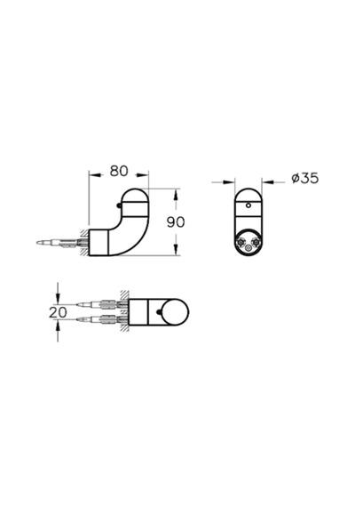 VitrA Liquid A44568 Tekli Askı, Krom Çok Renkli
