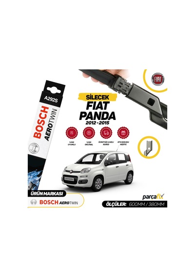 Fiat Panda Bosch Aerotwin A292S Silecek Takımı 2012-2015