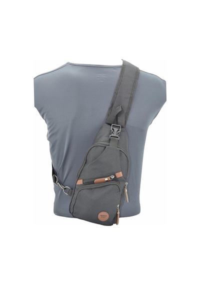 Newish Tokalı Kumaş Bodybag Sırt Ve Göğüs Çantası Siyah 03