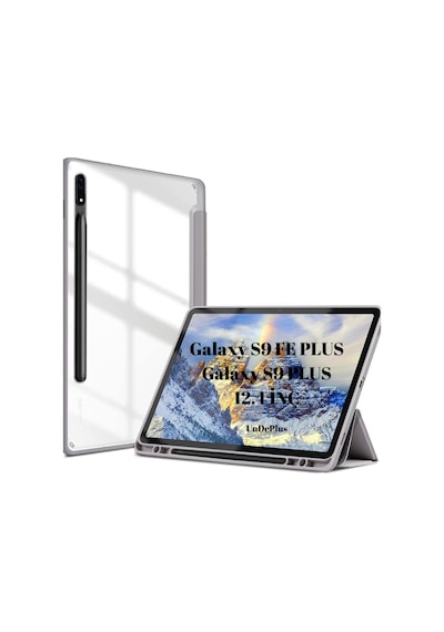Samsung Galaxy Uyumlu  Tab S9 Fe Plus/s10 Plus/s9 Plus Kılıf Grafiti Şeffaf Kalem Bölmeli X610-16-810-18 X820 Kılıf