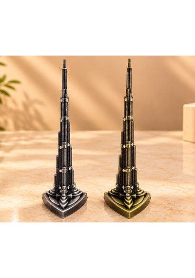 Premium Salon Salonlar Büro Metal Burj Khalifa Dekoratif Gökdelen Maketi