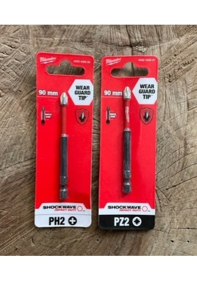 Milwaukee Ph2 90 Yıldız Bits Uç Pz2 90 Cobalt Çelik Vida Sıkma Ucu 2pcs