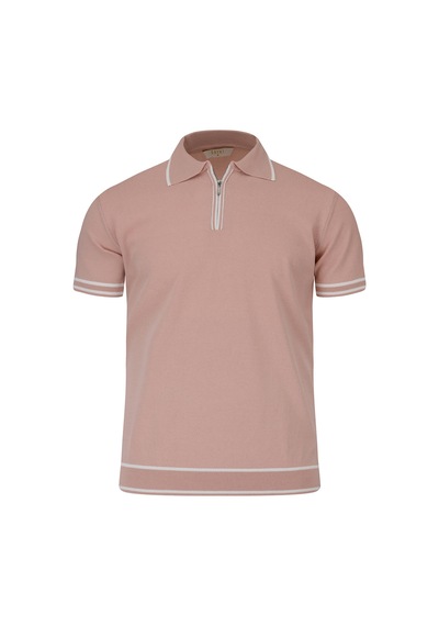 Hatemoğlu Gül Kurusu Regular Fit Polo Yaka Rayon Tişört Gülkurusu