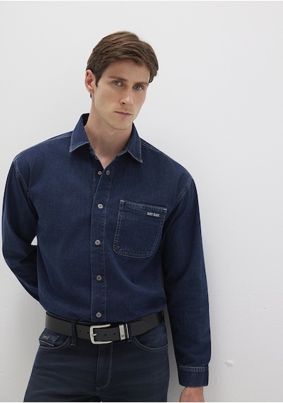 Mavi - Aidan Mavi Black Vintage Indigo Mavisi Jean Gömlek 0210588-90768 Koyu Mavi