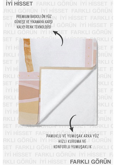 Palmiye Tropikal Lüks Plaj Havlusu - Pastel Pembe Resort Yazlık Hızlı Kuruyan Mikrofiber Havlu Puslu Armut