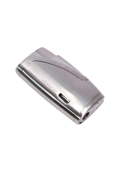 Parmida Çift Torch Pürmüz Gümüş Metal Puro Çakmağı - Tr9207
