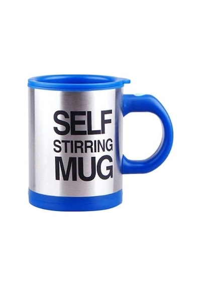 Bilger Kendi Kendini Karıştıran Mikser Kupa Termos Bardak Self Stirring Mug -467 Mavi