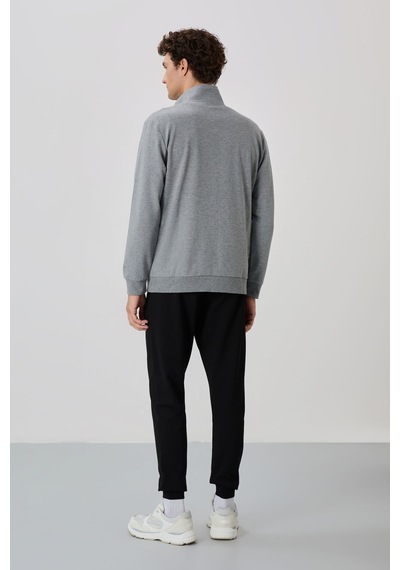 Tommy Life Anton Gri Melanj - Siyah Jogger Eşofman Takım - 85178 Gri - Siyah