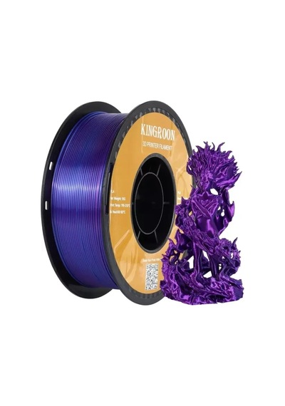 Kingroon Çift Renk Mavi - Kırmızı&mor Pla Silk Filament 1.75 Mm 1000gr