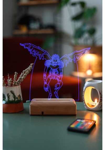 Death Note Ryuk 16 Renk Kumandalı 3d Gece Lambası