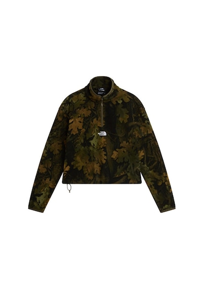 The North Face W Novelty Logo Glacıer 1/4 Zıp - Prınt Erkek Outdoor Çeyrek Fermuarlı Polar Üst Nf0a8jk9t2z1 Yeşil