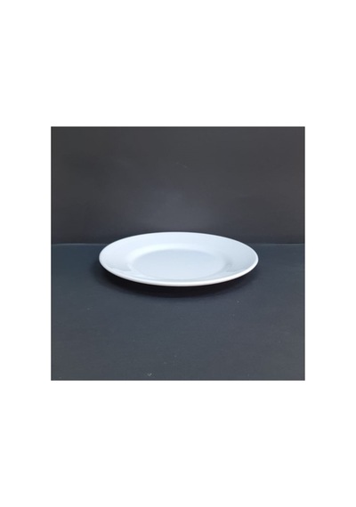 %100 Kırılmaz 6'lı Melamin Tatlı & Yemek Servis Tabağı Seti - 25 Cm Beyaz Beyaz