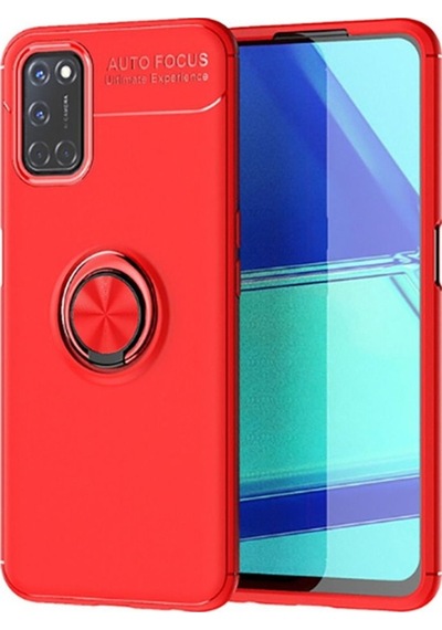 Oppo Reno A72 Kılıf Zore Ravel Silikon Kapak Kırmızı