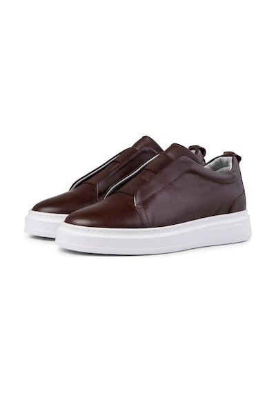 Ducavelli Espo Erkek Hakiki Deri Sneaker, Lastikli Sneaker, Hakiki Deri Sneaker, Erkek Sneaker Kahverengi