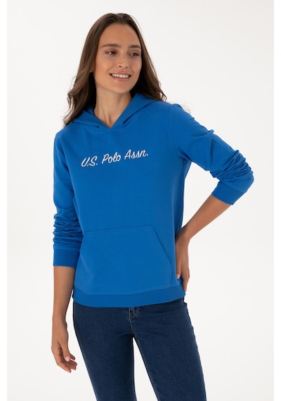 U.S. Polo Assn. Kadın Koyu Mavi Kapüşonlu Sweatshırt 50313559-VR032