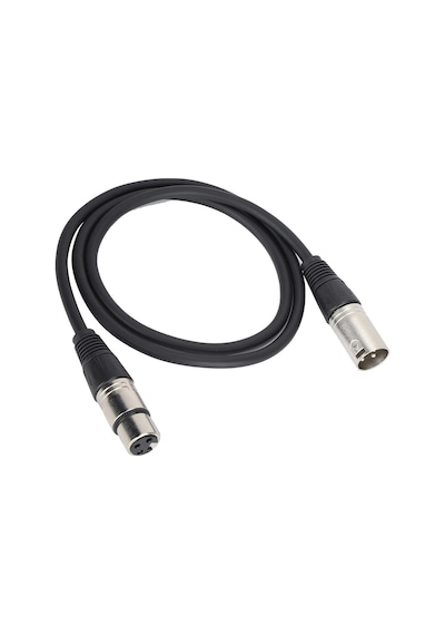 Mikrofon Kablosu 3 M - Xlr Erkek Xlr Dişi Siyah