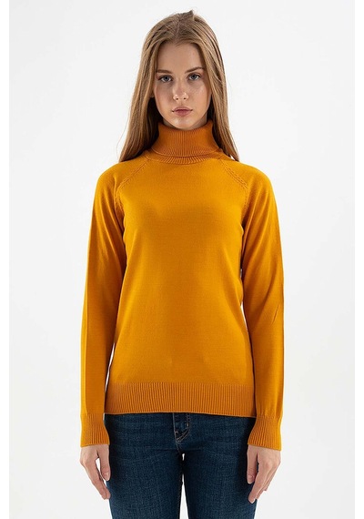 Fashion Friends Kadın Balıkçı Yaka Kazak 23k0401k1 Hardal