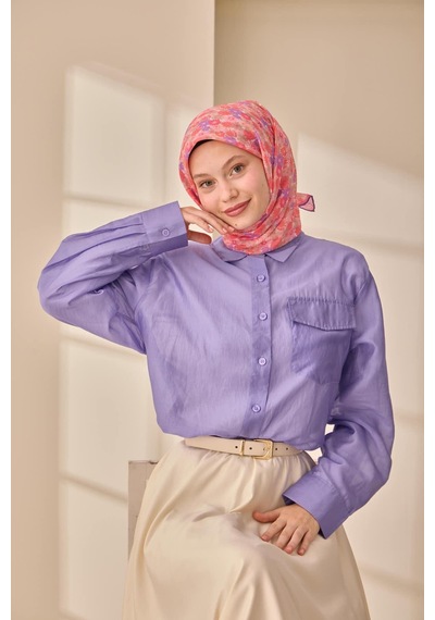 Silk Home Soft Eşarp 73092-24 Eflatun, Vizon, Fuşya, Beyaz