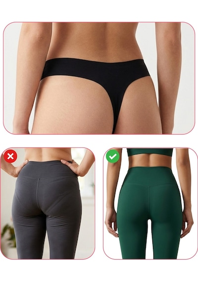 Alya Underwear Lazer Kesim Dikişsiz Tanga Külot, Seamless String 6'lı Paket Ten