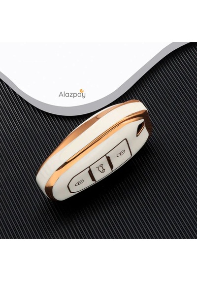 Peugeot 208 308 508 2008 3008 5008 Tpu Anahtar Kılıfı Sustasız - Kırmızı Gold