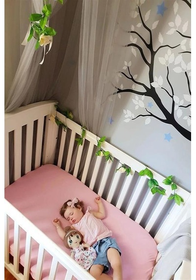 2 Adet 70 X 140 X 20 Cm Anne Yanı Lastikli Penye Kumaş Bebek Çarşafı