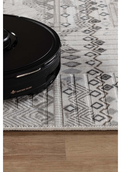 Villadia Home Textile Modern Desen Emboss Baskılı Kaymaz Taban Elit Şık Dört Mevsim Yıkanabilir Halı Yolluk Oturma Salon Odası Vd4018buz Buz