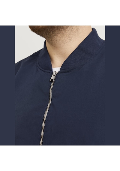 Jack & Jones Büyük Beden Beyzbol Yaka Bomber Ceket- Rush - 12173990 Navy Blazer